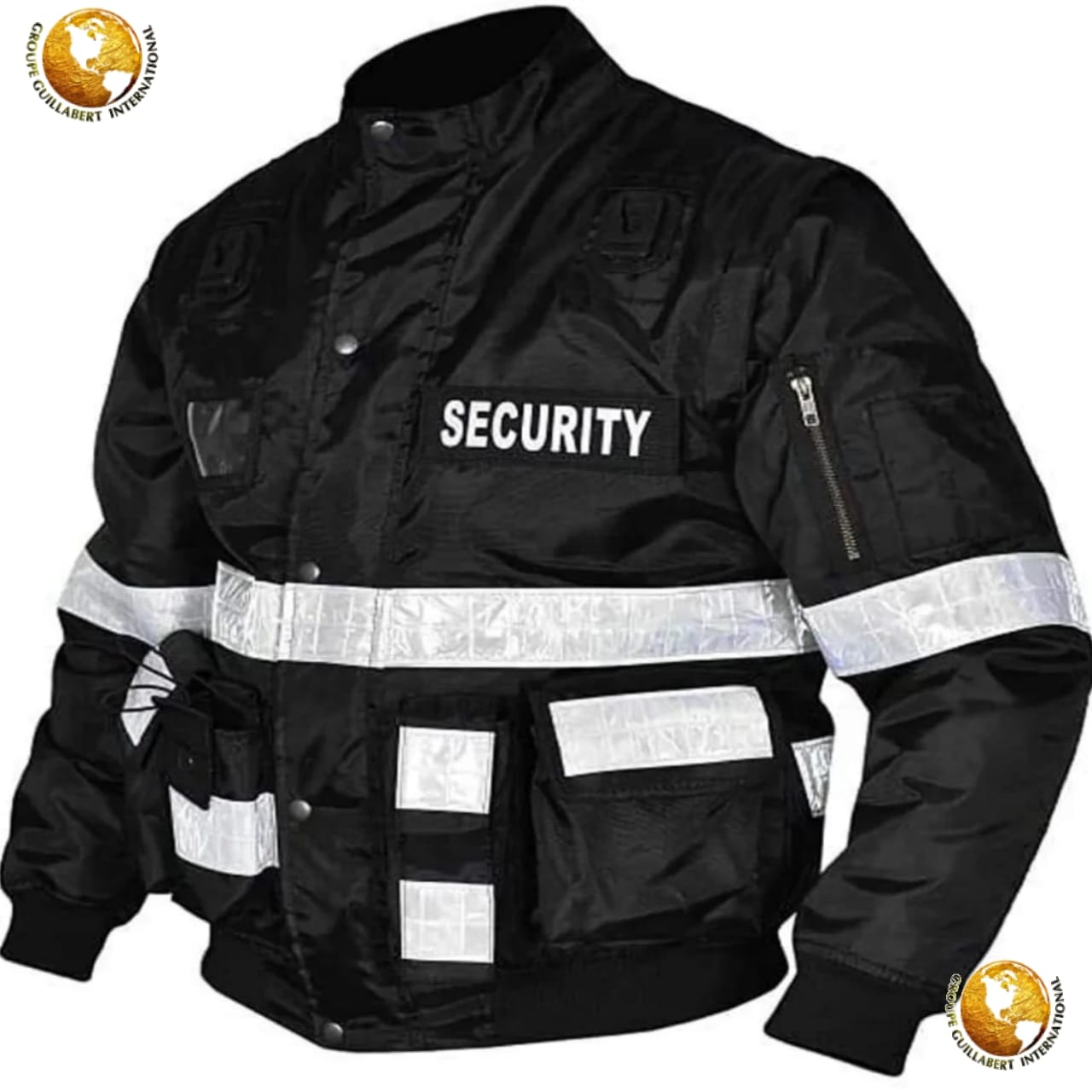 SECURITY WINTER JACKET BLACK FLUORESCENT