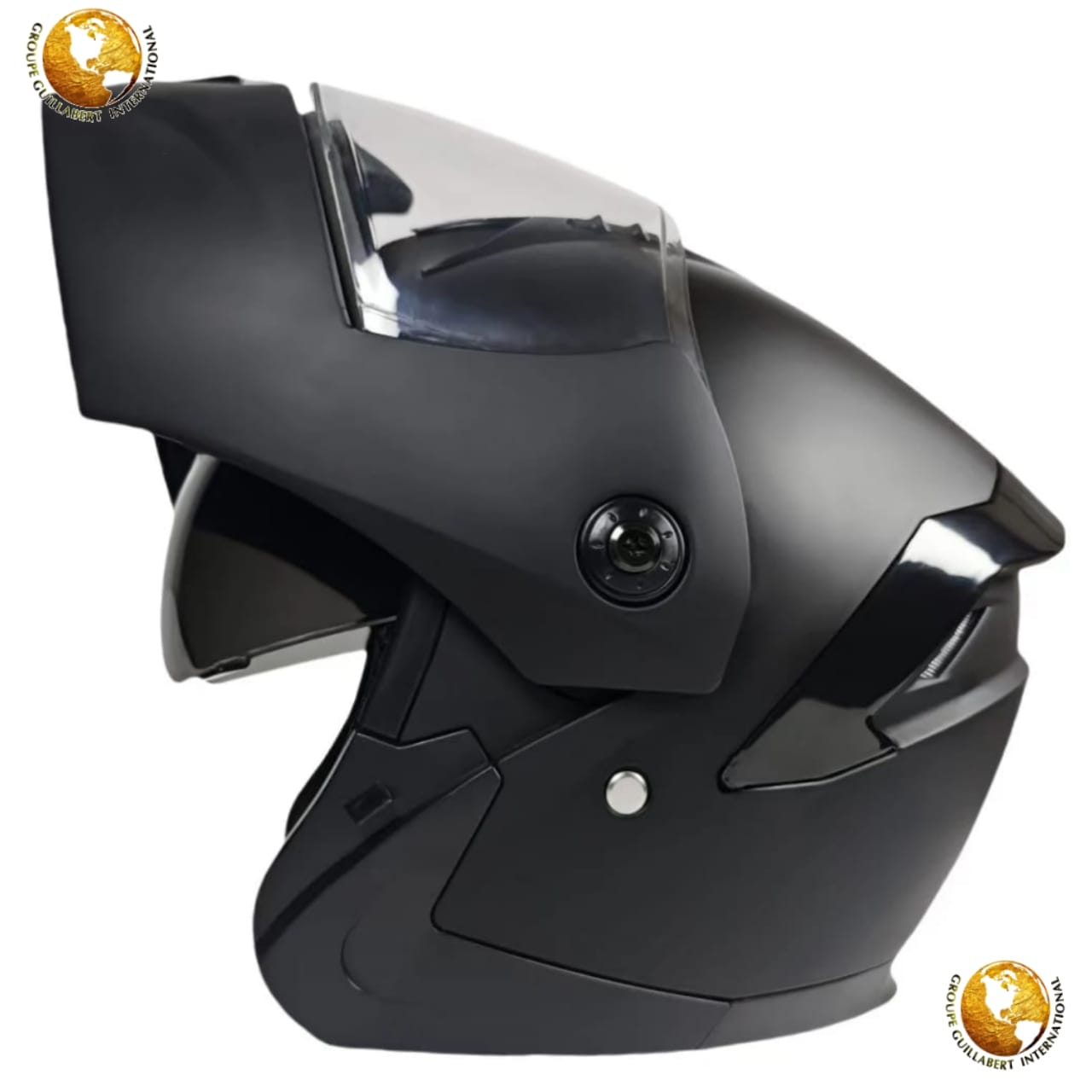 POLICE MOTORCYCLE HELMET FULL FACE DOUBLE LENS