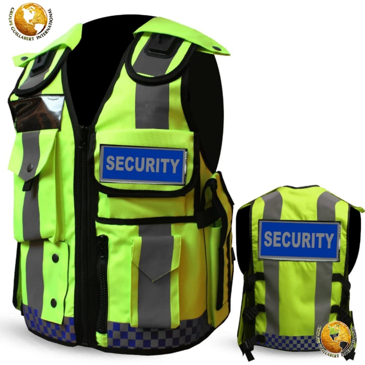 SECURITY TACTICAL VEST GREEN FLUORESCENT