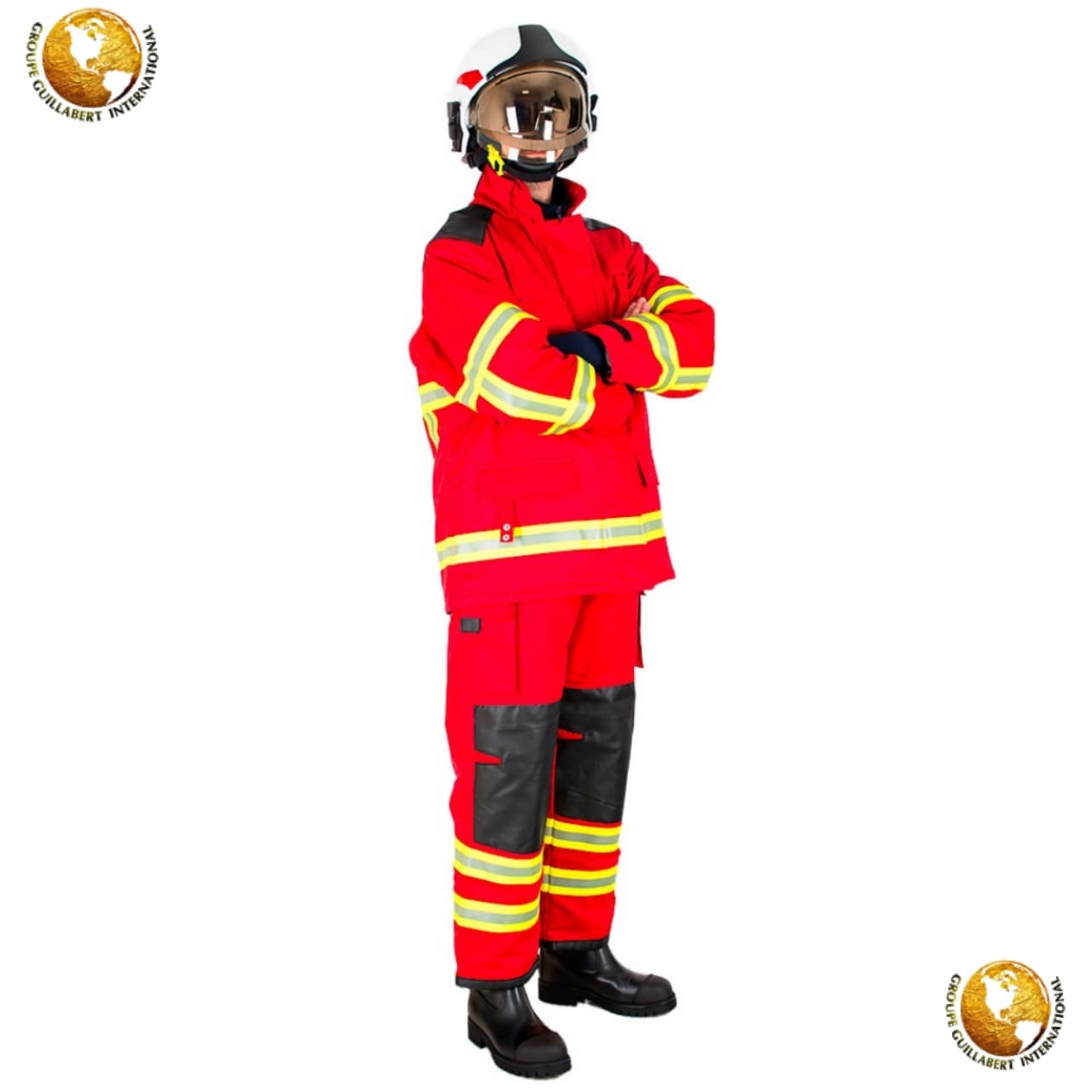 RED FIREFIGHTER TEXTILE SUIT EN469