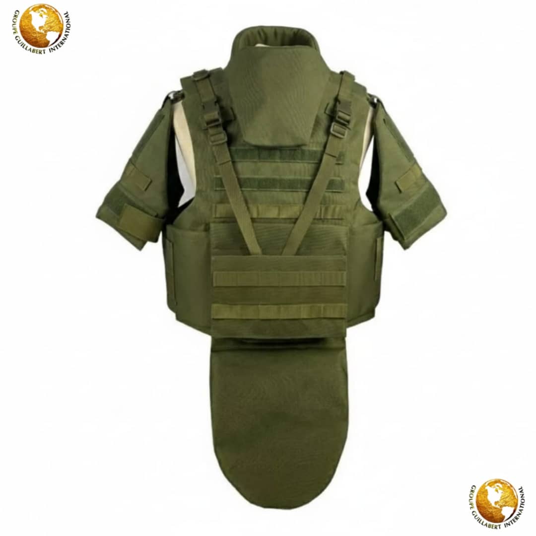 FULL-COVERAGE PE BULLETPROOF VEST - ARMY GREEN