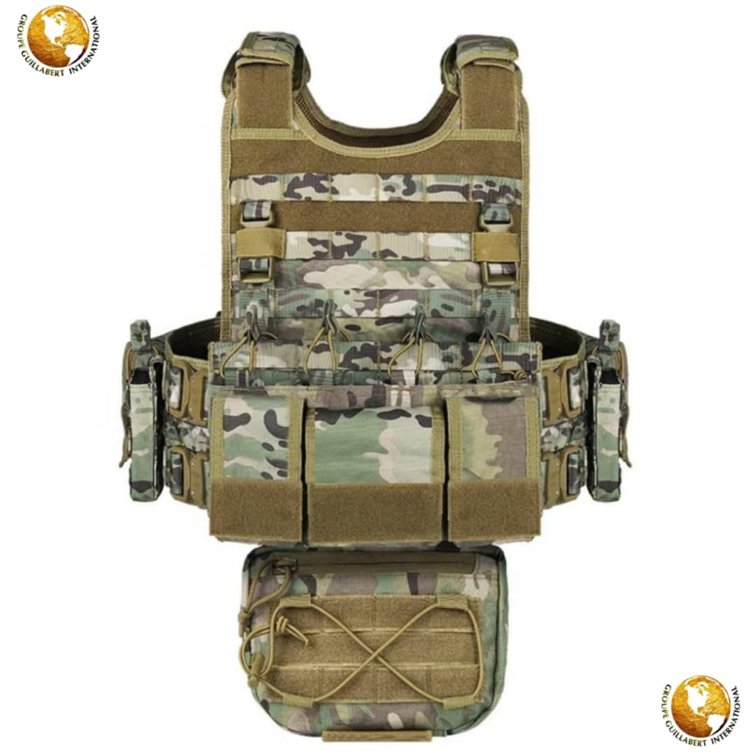 TACTICAL COMBAT VEST WITH FULL BALLISTIC PROTECTION - MULTICAM