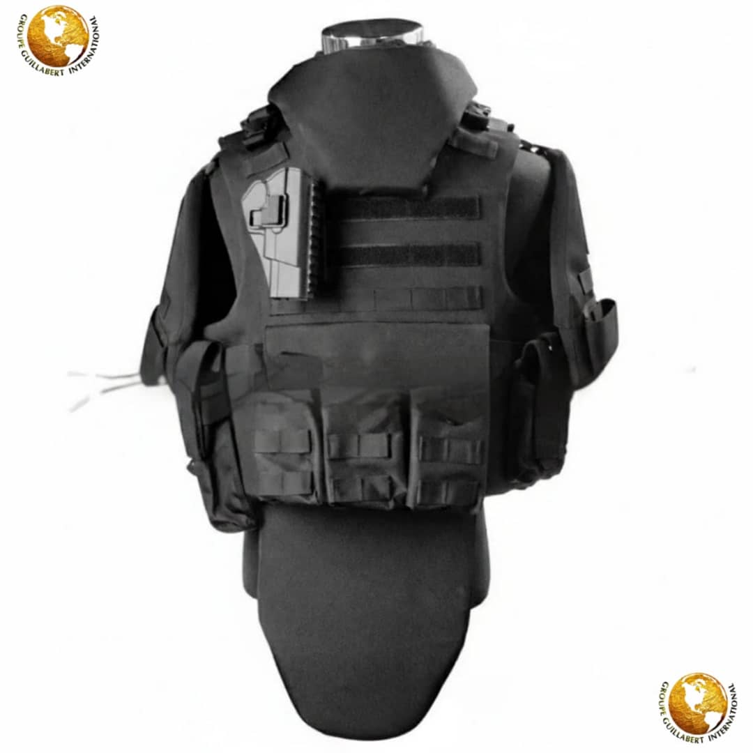 FULL-COVERAGE PE BULLETPROOF VEST - BLACK