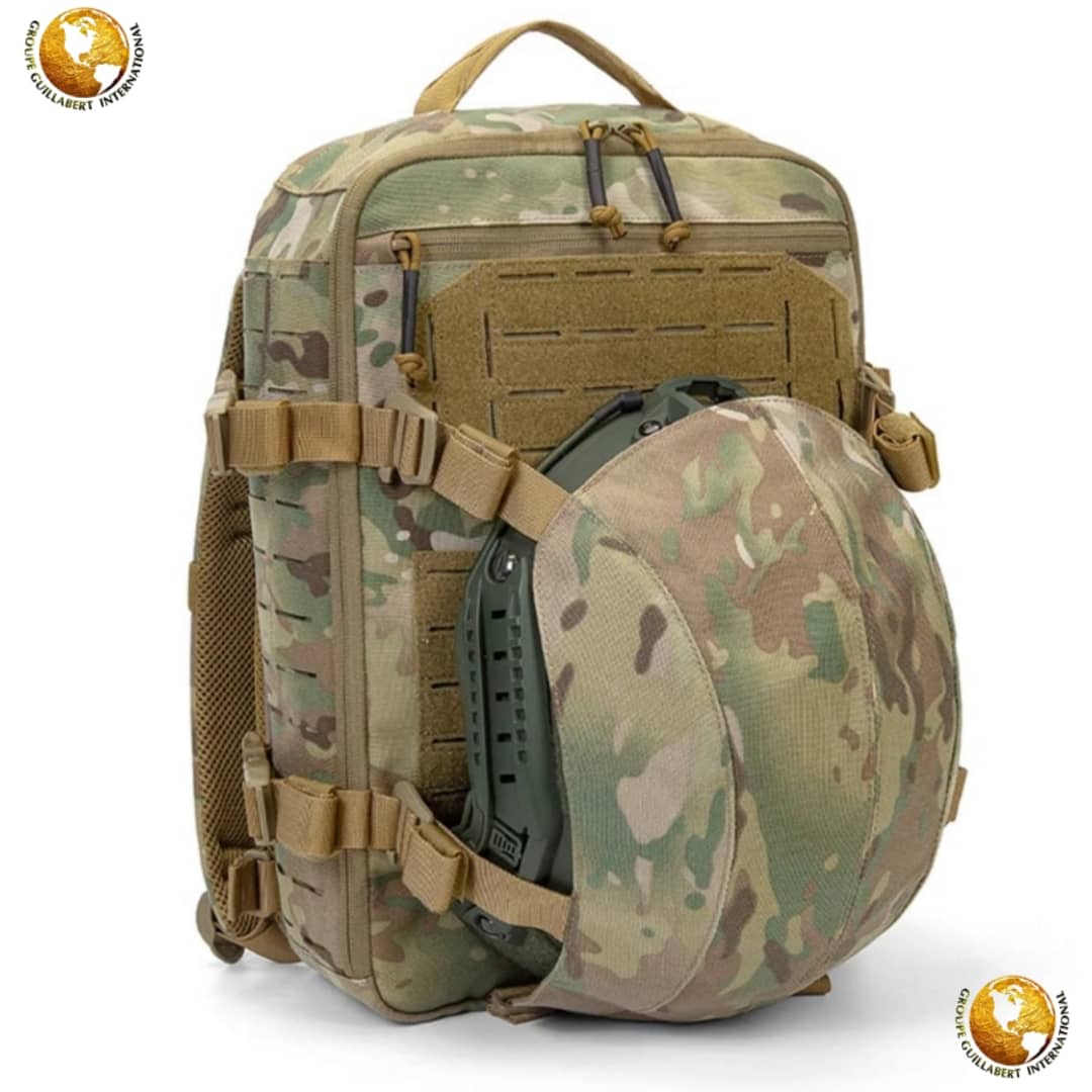 MULTICAM MOLLE TACTICAL BACKPACK MODULAR BALISTIC HELMET CARRIER